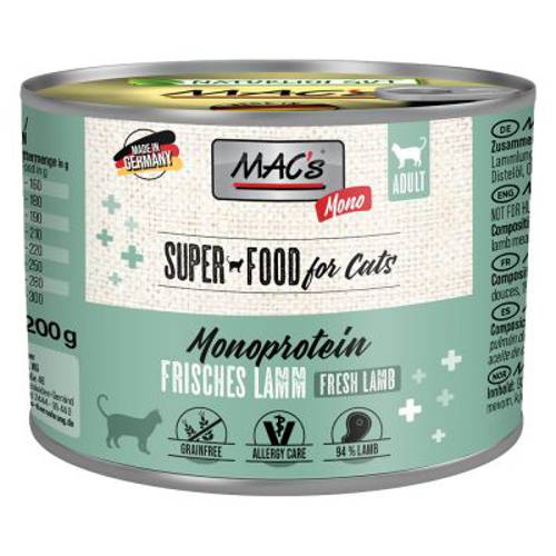 Megapakiet MAC´s Cat Mono Sensitive karma dla kota, 24 x 200 g Indyk - Mac S