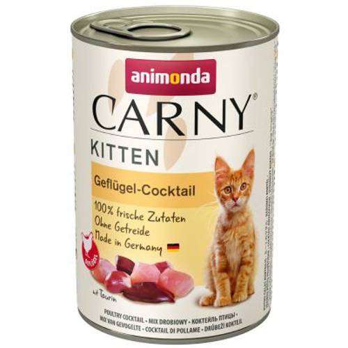 Animonda Carny Kitten, 6 x 400 g Wołowina i drób - Animonda Rafine