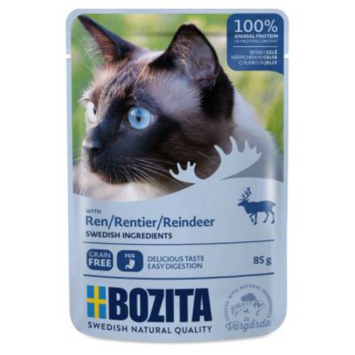 Bozita kawałki w galarecie, saszetki 12 x 85 g Okoń - Bozita