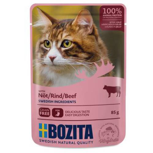 Bozita kawałki w galarecie, saszetki 12 x 85 g Okoń - Bozita
