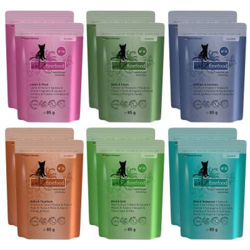Mieszany pakiet catz finefood w saszetkach, 12 x 85 g Pakiet 2 - Catz Finefood