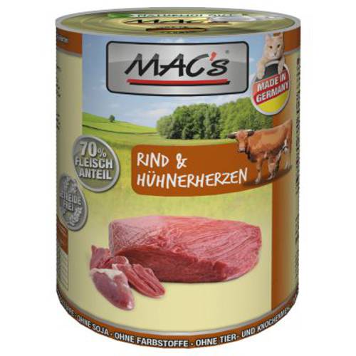 MAC’s Cat karma dla kota, 6 x 400 g Cielęcina i indyk - Mac S