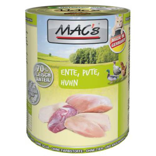 MAC’s Cat karma dla kota, 6 x 400 g Cielęcina i indyk - Mac S