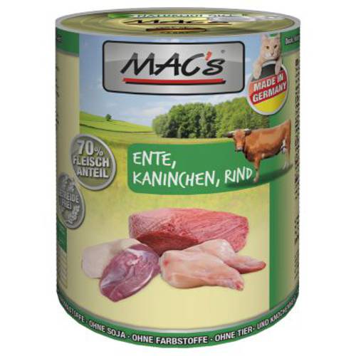 MAC’s Cat karma dla kota, 6 x 400 g Cielęcina i indyk - Mac S