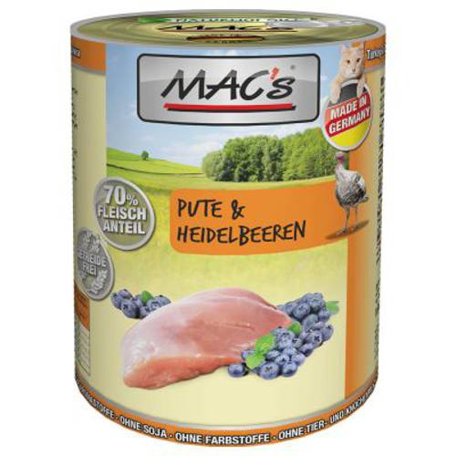 MAC’s Cat karma dla kota, 6 x 400 g Cielęcina i indyk - Mac S