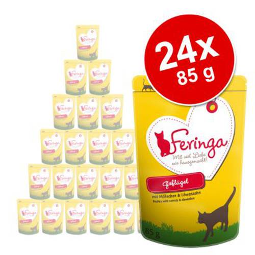 Korzystny pakiet Feringa w saszetkach, 24 x 85 g Kaczka i cielęcina z brokułami i mniszkiem - Feringa