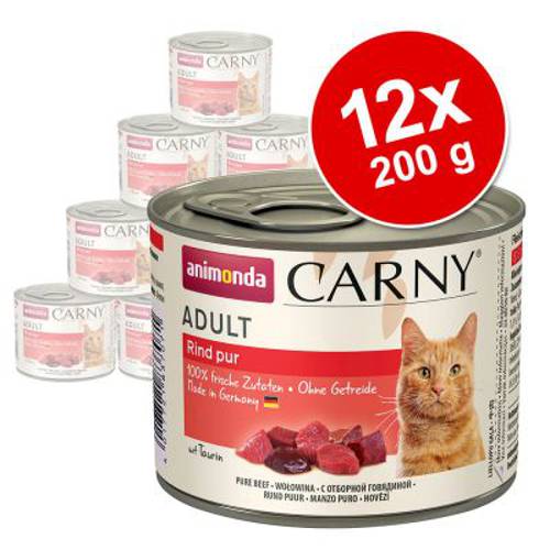 Korzystny pakiet Animonda Carny Adult, 12 x 200 g Indyk z jagnięciną - Animonda Rafine