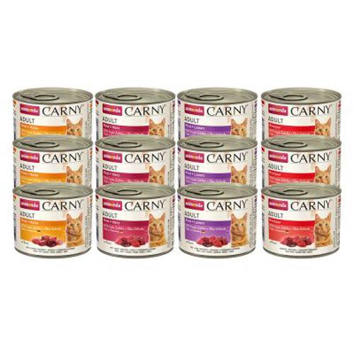 Korzystny pakiet Animonda Carny Adult, 12 x 200 g Indyk z jagnięciną - Animonda Rafine