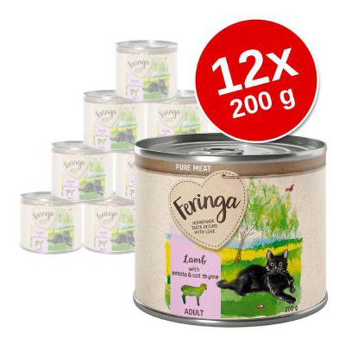 Korzystny pakiet Feringa Pure Meat Menu, 12 x 200 g Kurczak z dynią i kocimiętką - Feringa