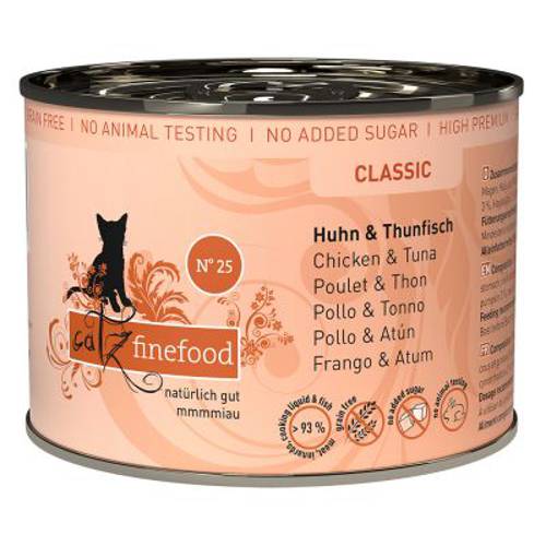 catz finefood w puszce, 6 x 200 g Kurczak z tuńczykiem - Catz Finefood