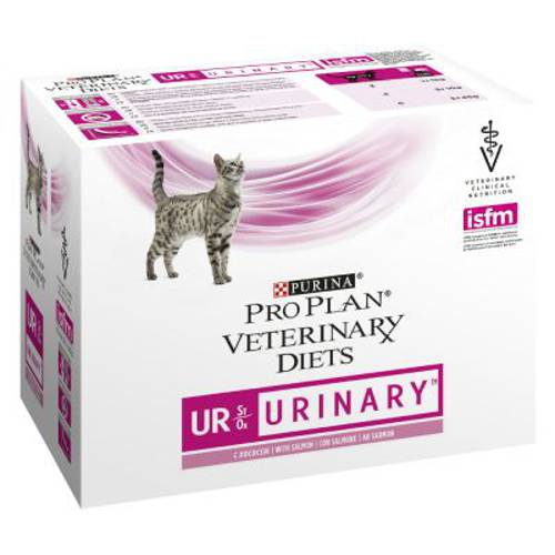 Purina Pro Plan Veterinary Diets Feline UR ST/OX Urinary, łosoś 2 x 10 x 85 g - Purina Veterinary Diets