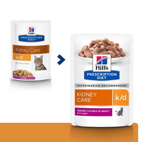 Hill's Prescription Diet Feline k/d Kidney Care Łosoś, 24 x 85 g - Hills