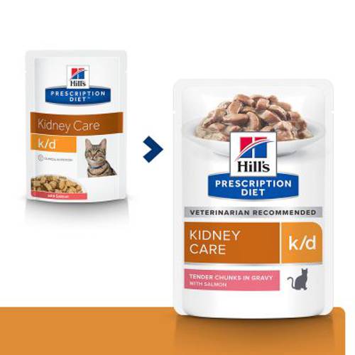 Hill's Prescription Diet Feline k/d Kidney Care Łosoś, 24 x 85 g - Hills