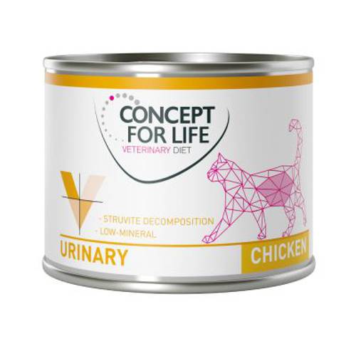 Pakiet mieszany: Concept for Life Veterinary Diet Urinary, kurczak i wołowina 12 x 200 g - Concept For Life