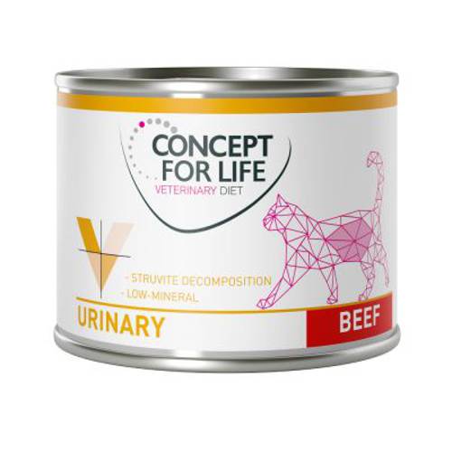 Pakiet mieszany: Concept for Life Veterinary Diet Urinary, kurczak i wołowina 12 x 200 g - Concept For Life