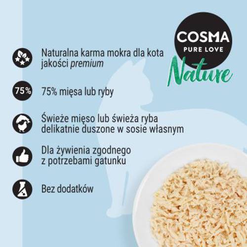 Cosma Nature, 6 x 280 g Łosoś - Cosma
