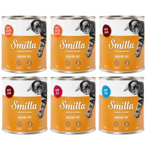 Mieszany pakiet próbny Smilla z drobiem, 4 różne smaki 6 x 800 g - Karma Kot