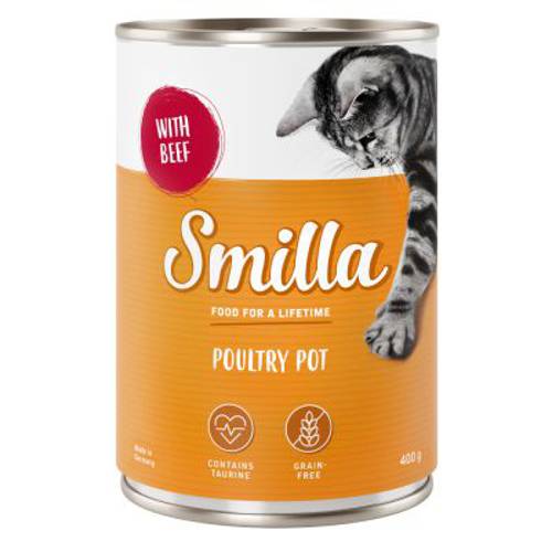 Mieszany pakiet próbny Smilla z drobiem, 4 różne smaki 6 x 800 g - Karma Kot
