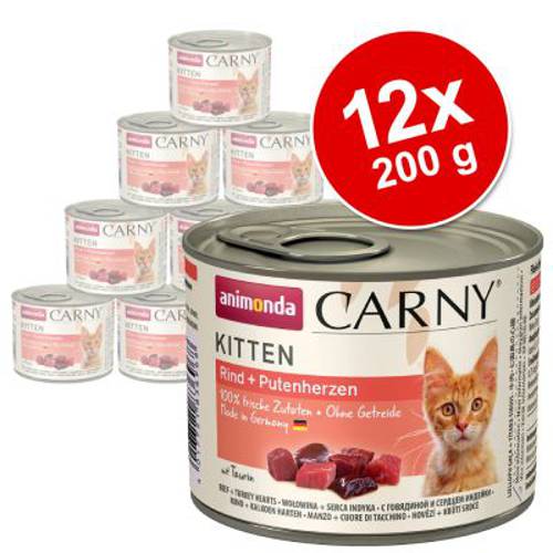 Korzystny pakiet Animonda Carny Kitten, 12 x 200 g 2 smaki, Mieszany pakiet 2 - Animonda Rafine