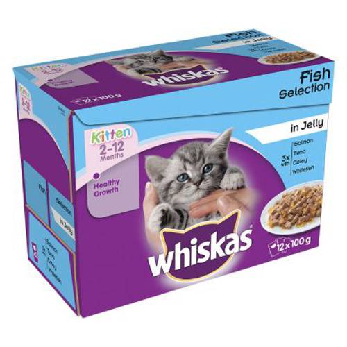 Whiskas Junior w saszetkach, 12 x 100 g Ryba w galarecie - Whiskas