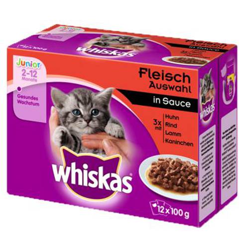Whiskas Junior w saszetkach, 12 x 100 g Ryba w galarecie - Whiskas