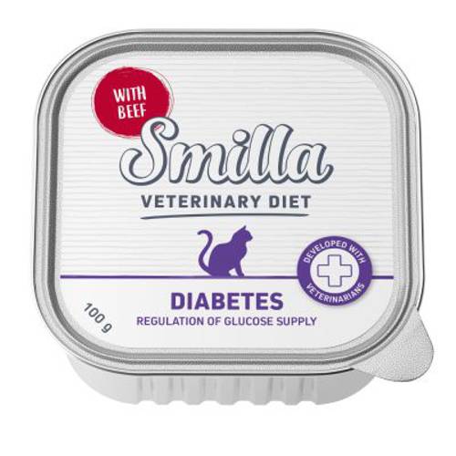 Smilla Veterinary Diet Diabetes, wołowina 8 x 100 g - Karma Kot