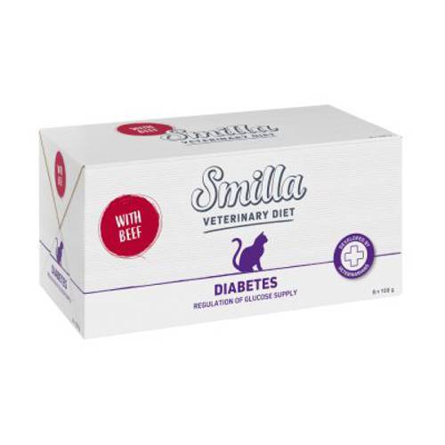 Smilla Veterinary Diet Diabetes, wołowina 24 x 100 g - Karma Kot