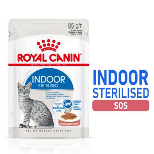 Royal Canin Indoor Sterilised w sosie 12 x 85 g - Royal Canin