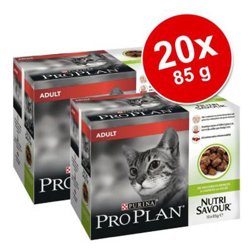 Megapakiet Purina Pro Plan Nutrisavour, 20 x 85 g  Sterilised, Ryba morska w galarecie - Purina