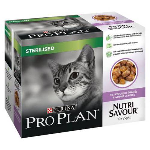 Megapakiet Purina Pro Plan Nutrisavour, 20 x 85 g  Sterilised, Ryba morska w galarecie - Purina