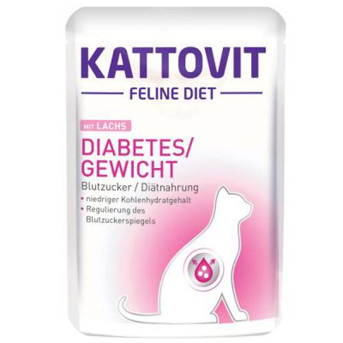 Kattovit Diabetes / Weight w saszetkach Kurczak, 24 x 85 g - Kattovit