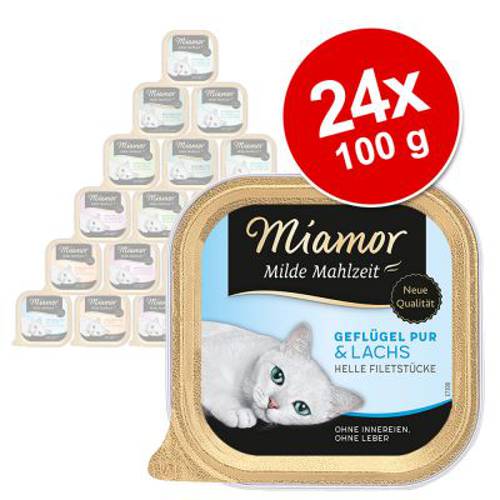 Megapakiet Miamor Milde Mahlzeit,  24 x 100g Kurczak z warzywami - Miamor