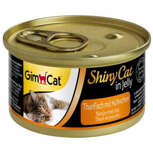 GimCat ShinyCat w galarecie, 6 x 70 g Kurczak - Gimpet Shinycat