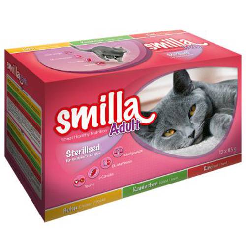 Korzystny pakiet Smilla Sterilised, saszetki 12 x 85 g - Karma Kot
