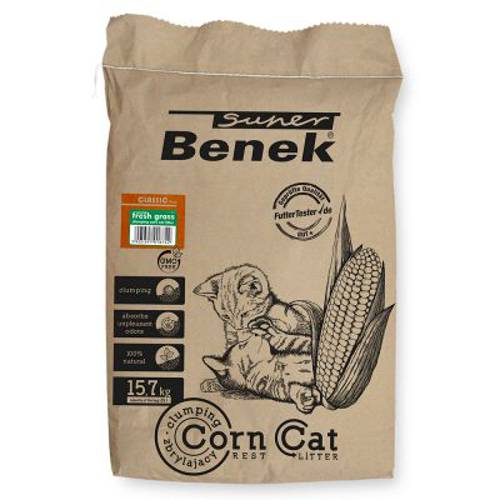 Benek Super CORNCat Świeża trawa żwirek dla kota 25 l (ok. 15,7 kg) - Benek