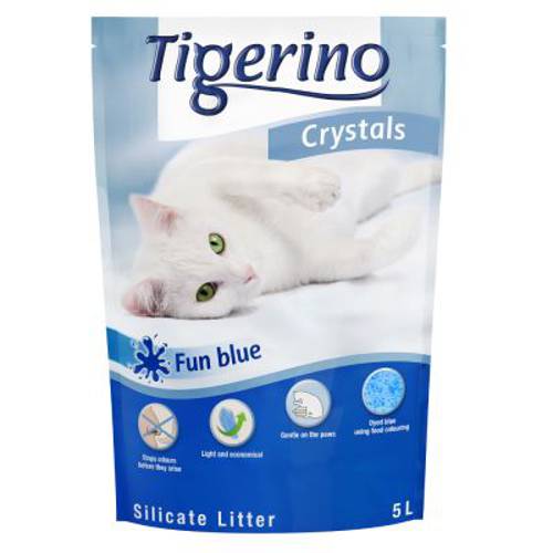 Pakiet próbny Tigerino Crystals żwirek dla kota, różne rodzaje Fun: 2 x różowy / 1 x niebieski - Tigerino