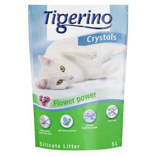 Tigerino Crystals Flower-Power żwirek dla kota 6 x 5 l (ok 12,6 kg) - Tigerino