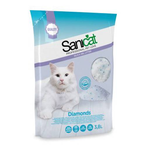 Sanicat Diamonds żwirek niezbrylający się 3 x 5 l - Sanicat Professional