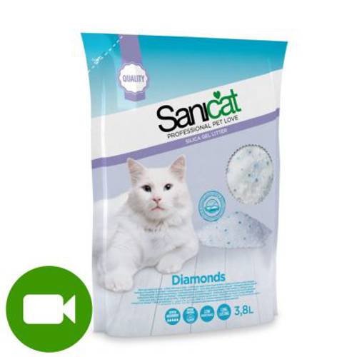 Sanicat Diamonds żwirek niezbrylający się 3 x 5 l - Sanicat Professional