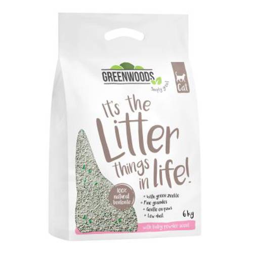 Greenwoods Żwirek zbrylający się z naturalnego bentonitu 6 kg
