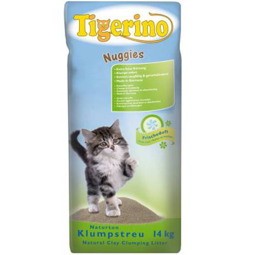 Tigerino Nuggies Fresh - zbrylający żwirek dla kota, drobnoziarnisty 14 l - Tigerino