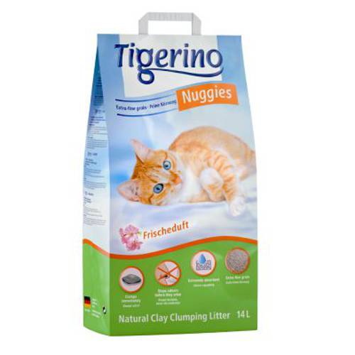 Tigerino Nuggies Fresh - zbrylający żwirek dla kota, drobnoziarnisty 14 l - Tigerino