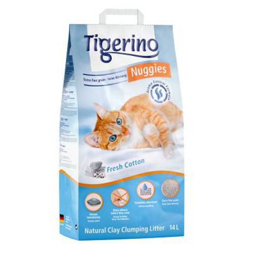 Tigerino Nuggies Ultra żwirek dla kota - zapachu kwiatów bawełny 14 l - Tigerino