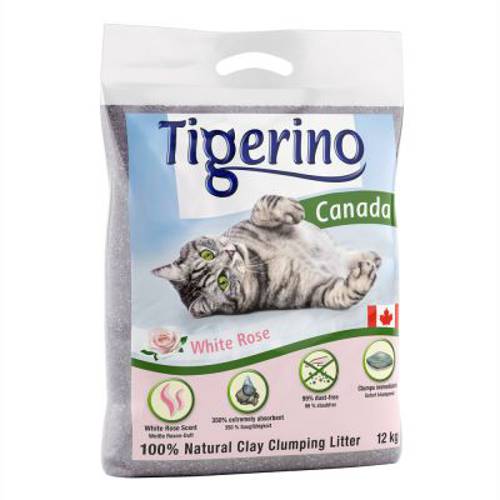 Tigerino Canada żwirek dla kota - zapach białej róży 12 kg (ok. 12 l)