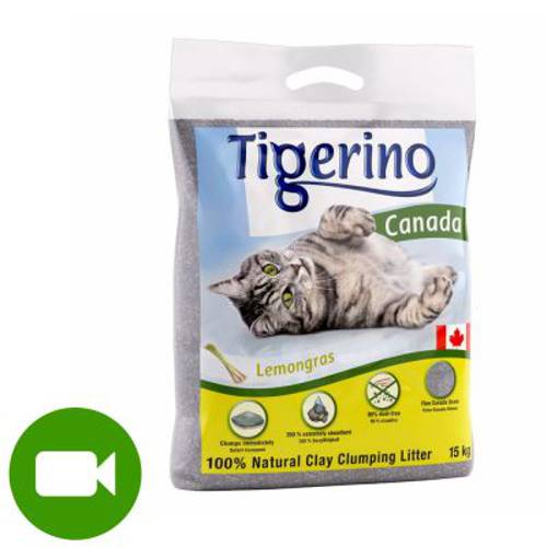 Tigerino Canada Style żwirek dla kota - zapach trawy cytrynowej 2 x 12 kg (ok. 24 l)