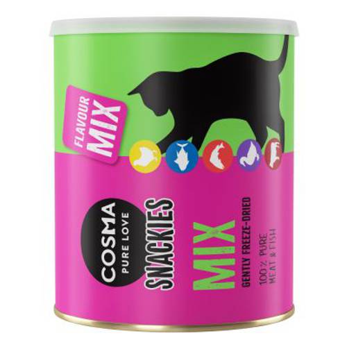 Cosma Snackies Maxi Tube Przysmak liofilizowany Mix pięciu smaków, 150 g - Cosma