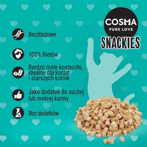 Cosma Snackies Minis Kurczak, 26 g - Cosma