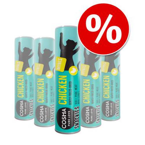 Pakiet Cosma Snackies Minis Kurczak, 130 g - Cosma