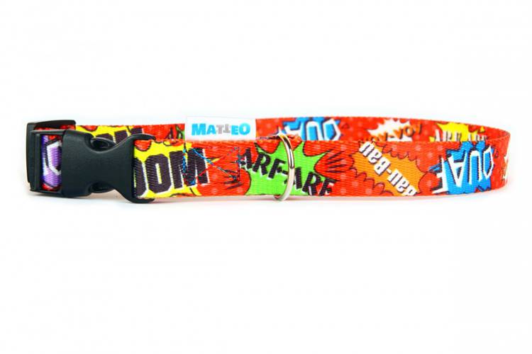 Obroża Klamra Plastikowa - Graffiti Czerwone 511XXL 50MM 0CM 40-70CM - matteo-company