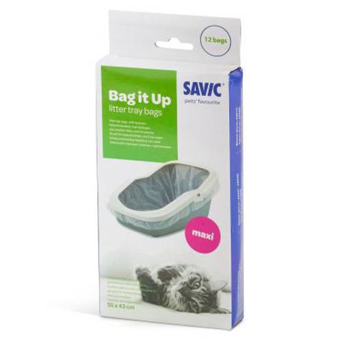 Savic Nestor Impression "Flamingo" kuweta dla kota Worki do kuwety Bag it Up Maxi, 1 x 12 szt. - Savic